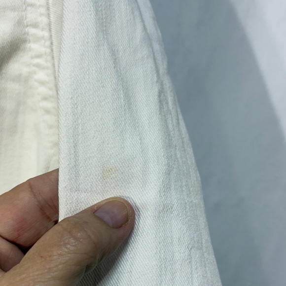 🧇Lauren Ralph Lauren white collarless Jean Jacket: - Picture 5 of 5